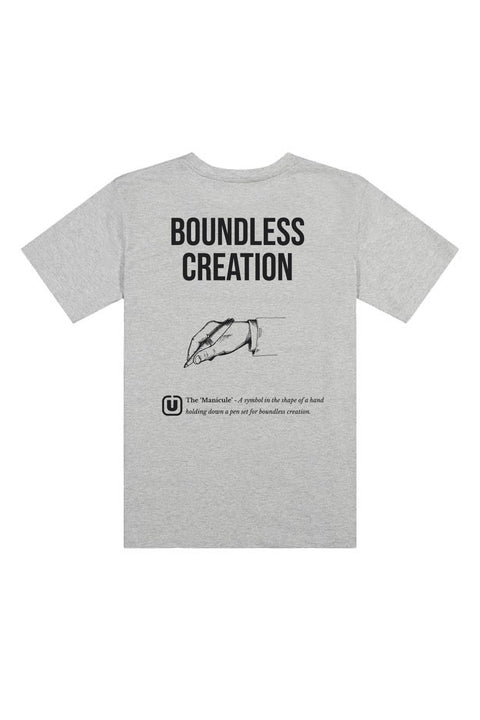 "Boundless Creation" - Cotton Tee in Grey